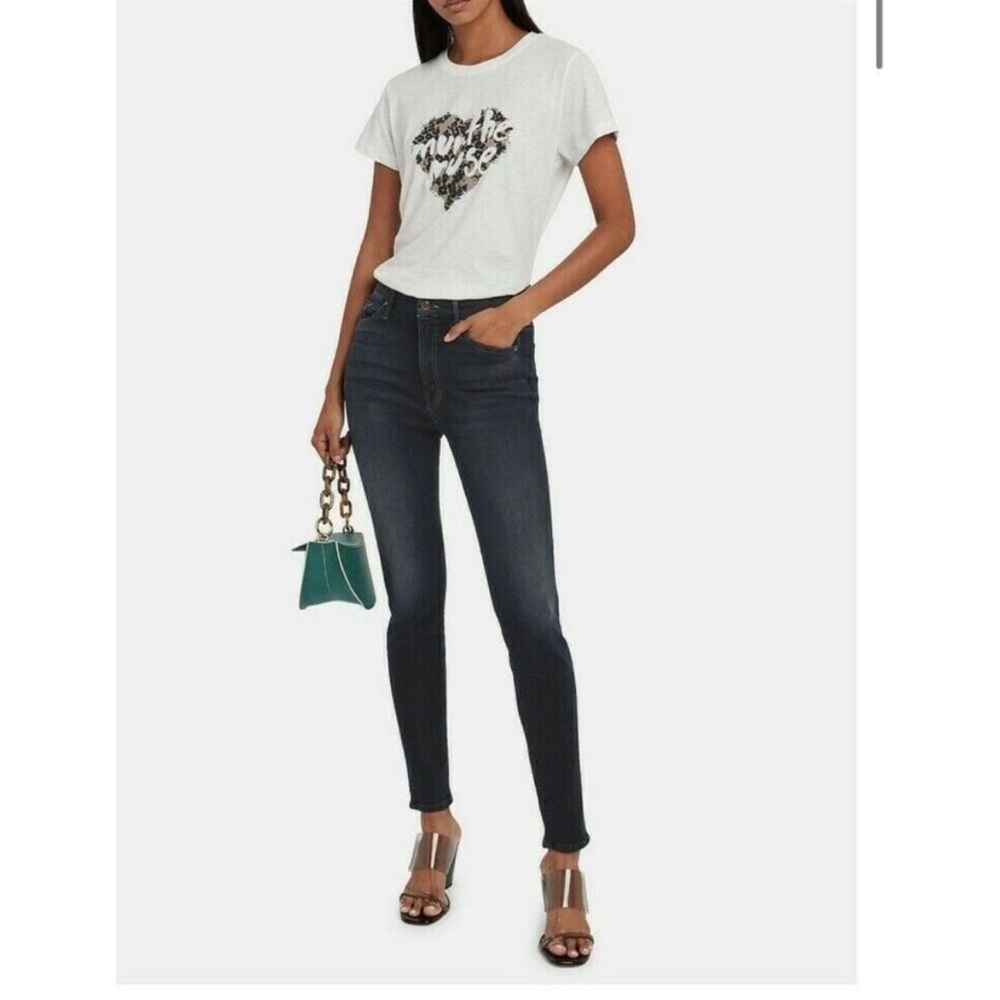Mother High Waisted Looker Ankle Jeans Coffee Tea or Me? Size 28